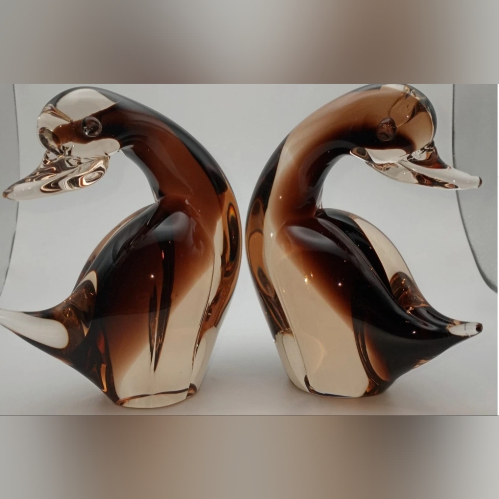 Rare Pair of Murano V Nason Glass Ducks